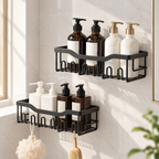 Set organizadores adhesivos ducha 5 piezas