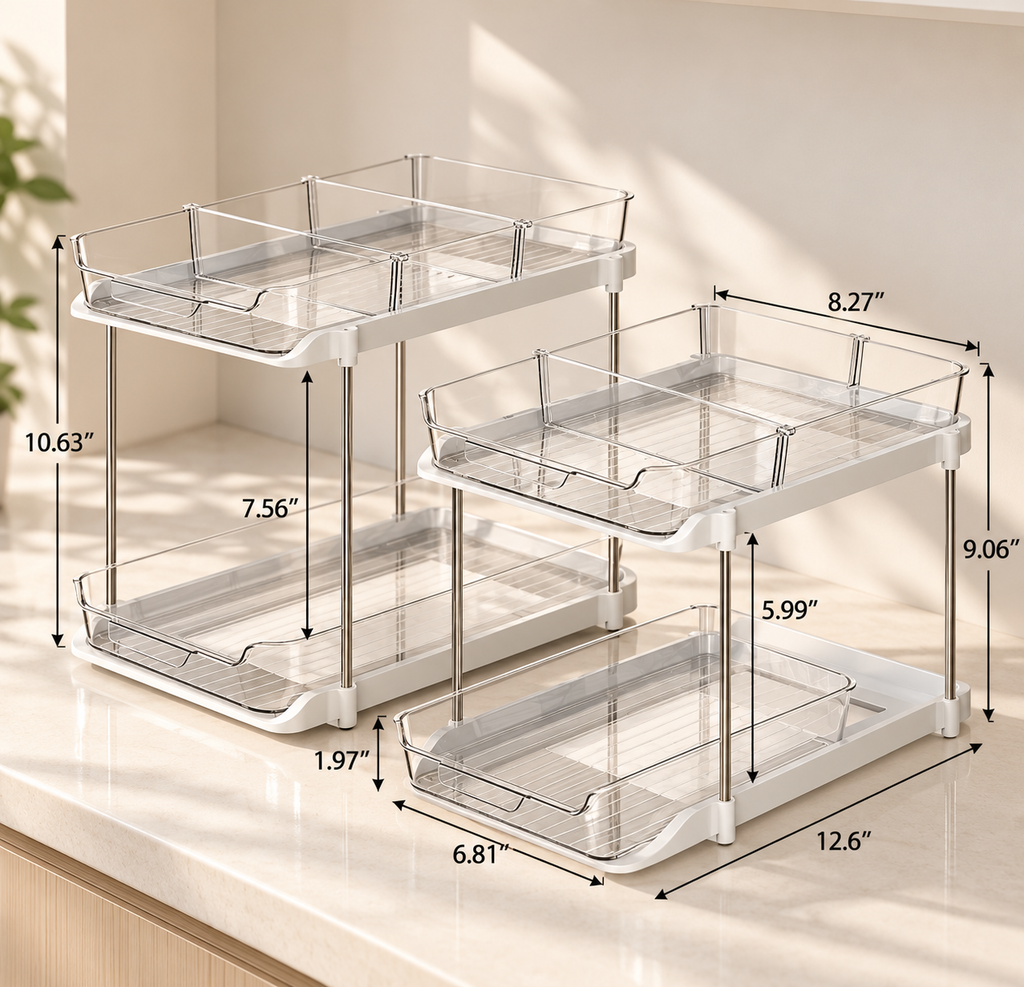 Organizador vertical bajo lavaplatos