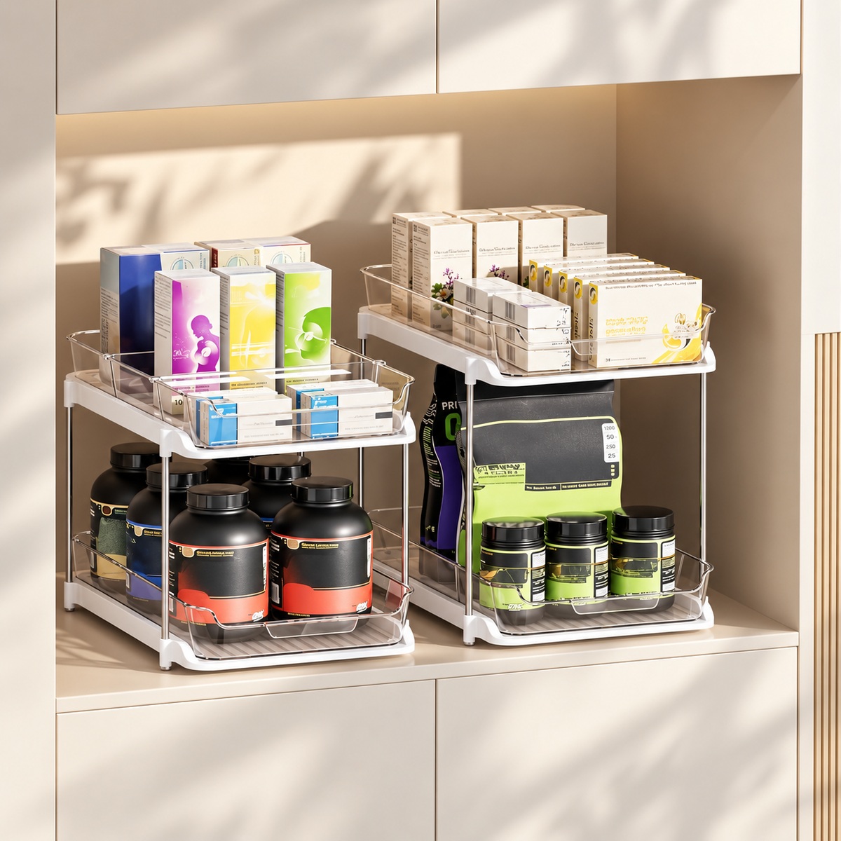 Organizador vertical bajo lavaplatos